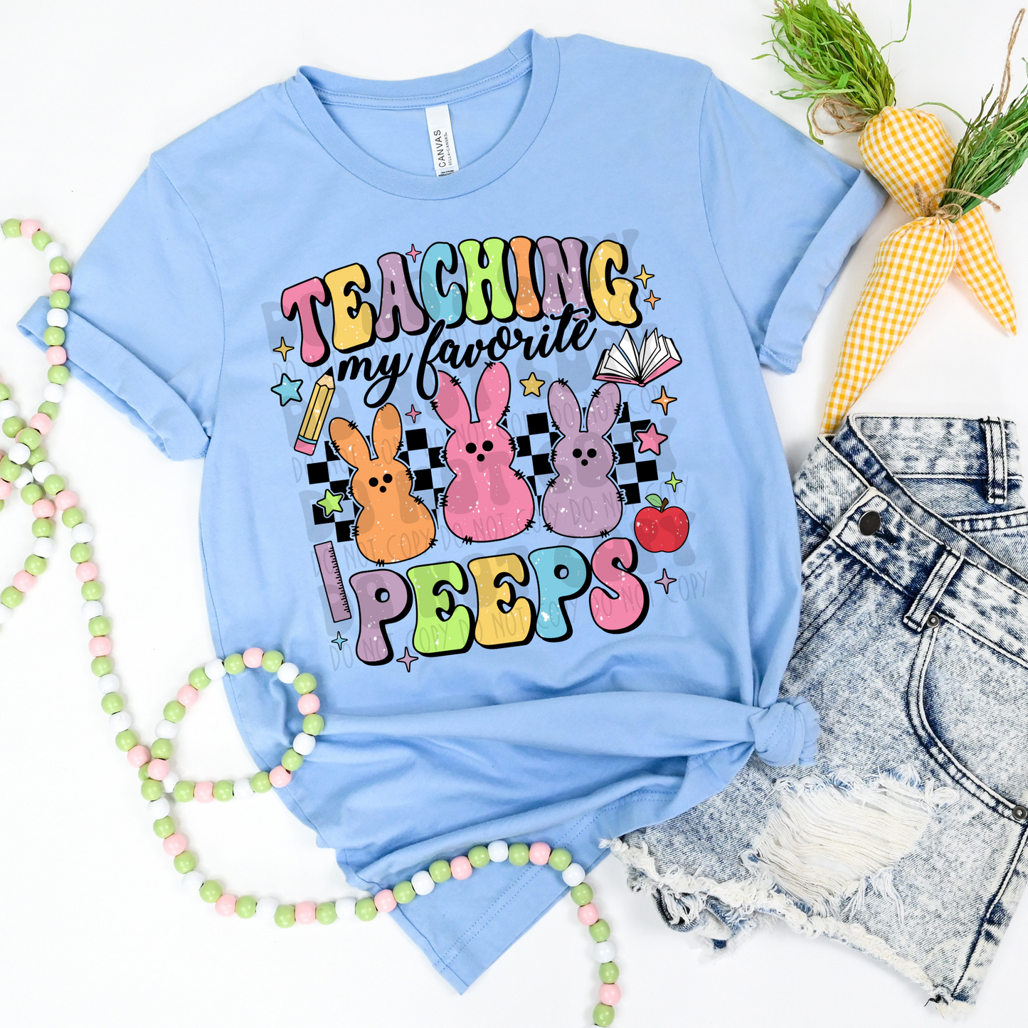 TEACHING MY FAVORITE PEEPS DISTRESSED - DTF TRANSFER