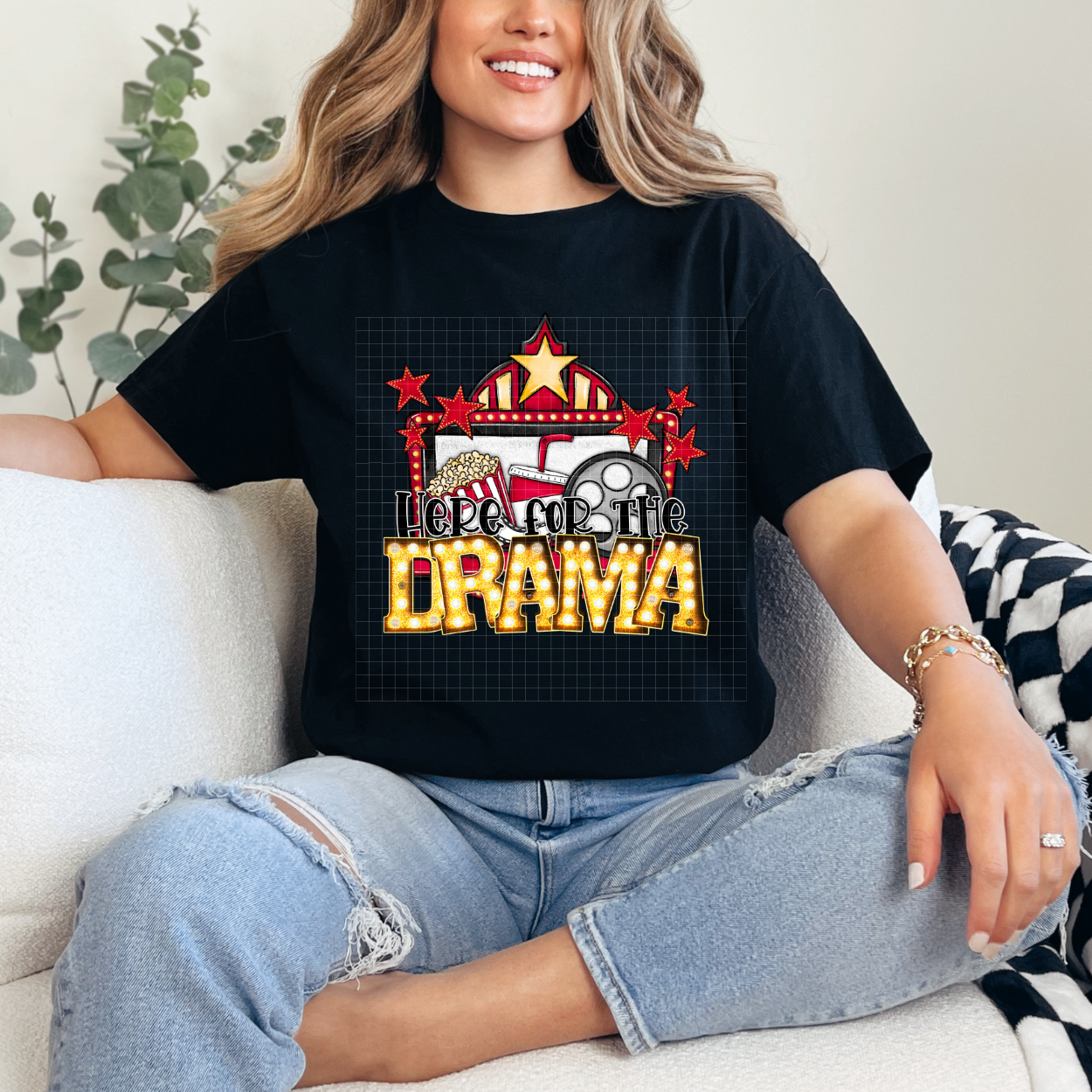 HERE FOR THE DRAMA - DTF TRANSFER