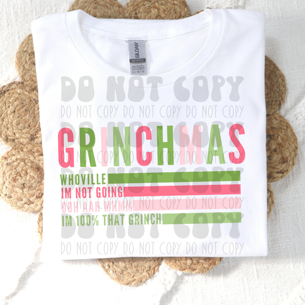 GRINCHMAS LIGHT COLORED - DTF TRANSFER