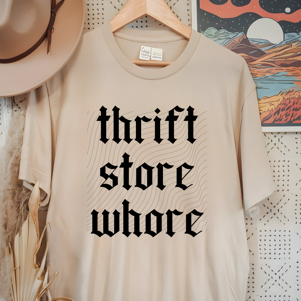 THRIFT STORE BLK TEXT - DTF TRANSFER