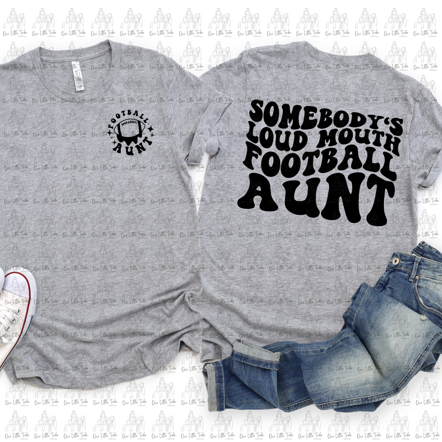 SOMEBODY'S FOOTBALL AUNT W/ POCKET - DTF TRANSFER
