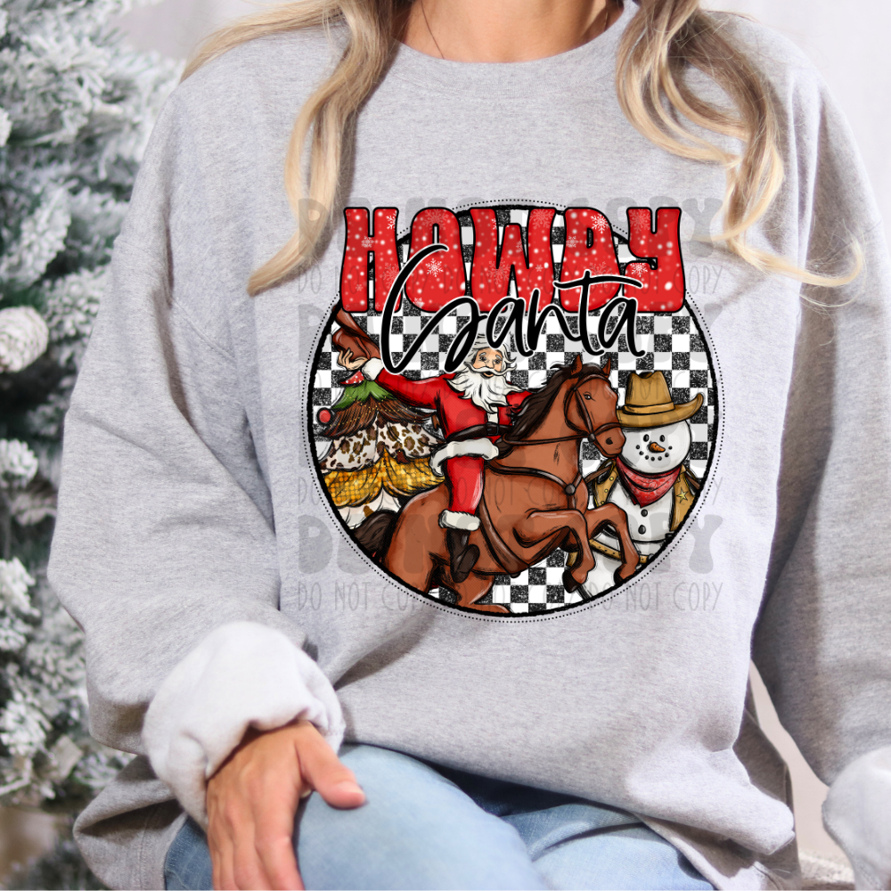 HOWDY SANTA HORSE - DTF TRANSFER