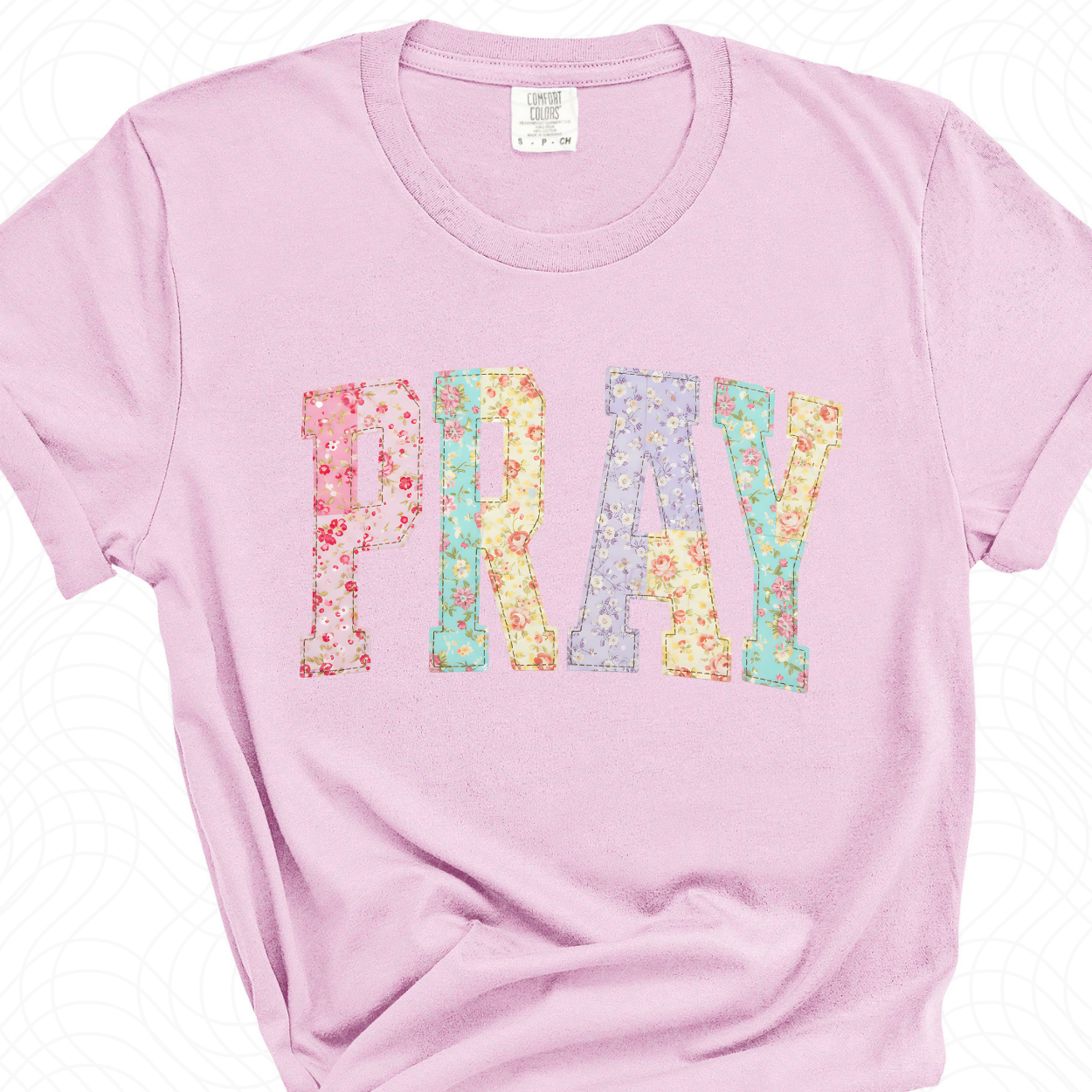 PRAY FLORAL PATCHWORK - DTF TRANSFER