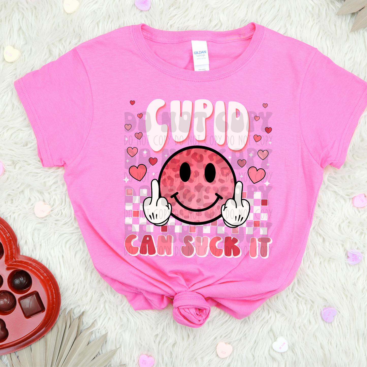 CUPID CAN SUCK IT WHT - DTF TRANSFER