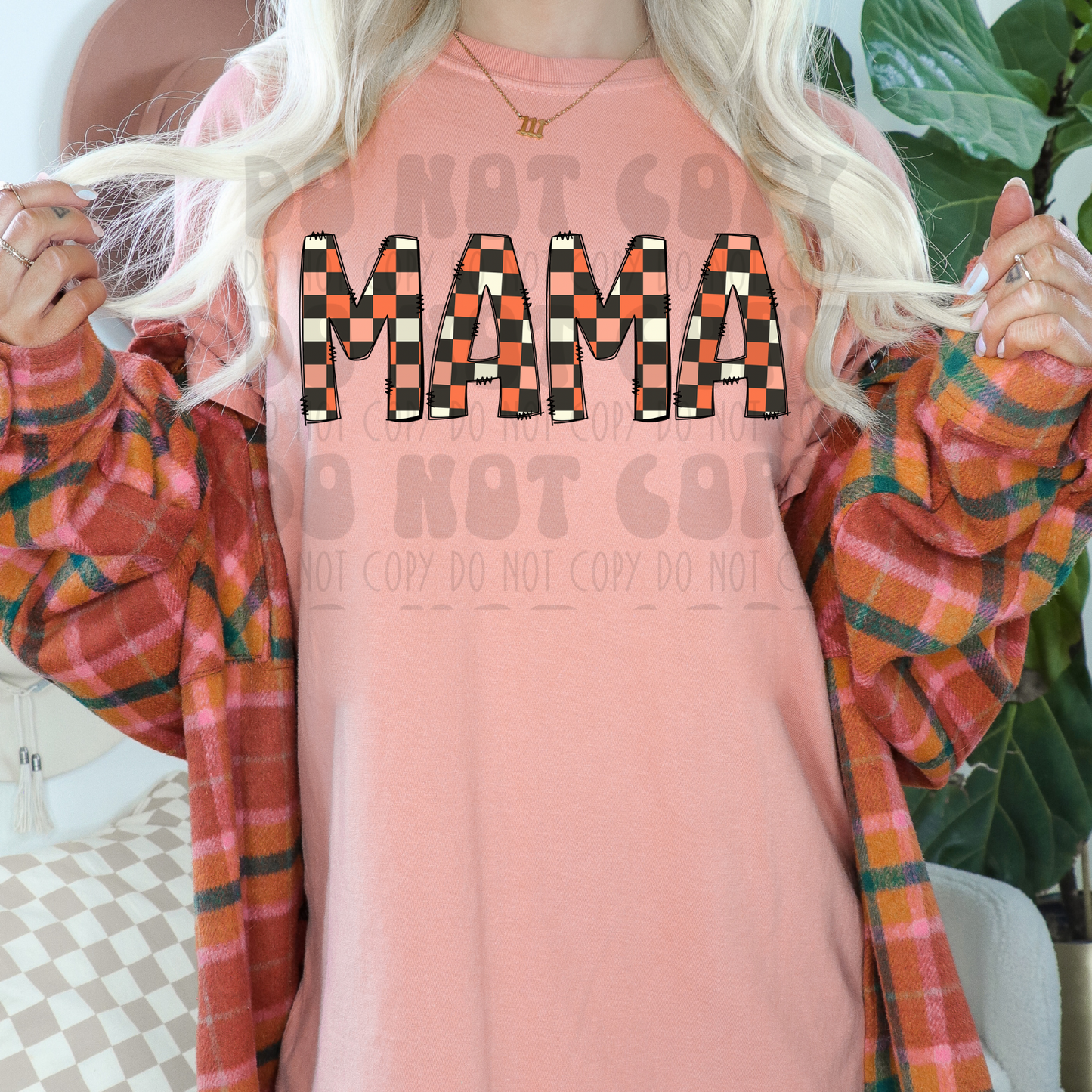 CHECKERED MAMA - DTF TRANSFER