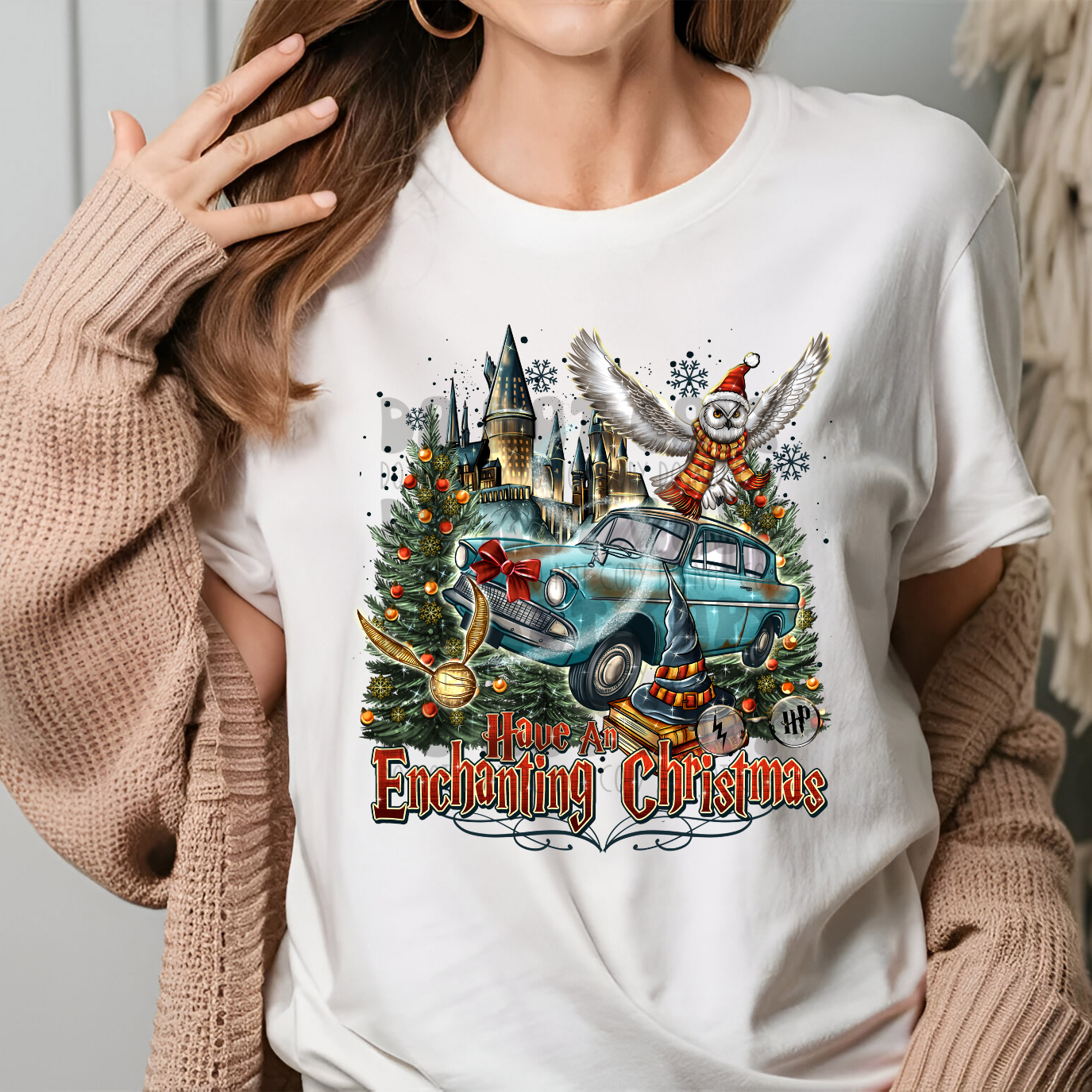 ENCHANTING CHRISTMAS WITH GLASSES - DTF TRANSFER