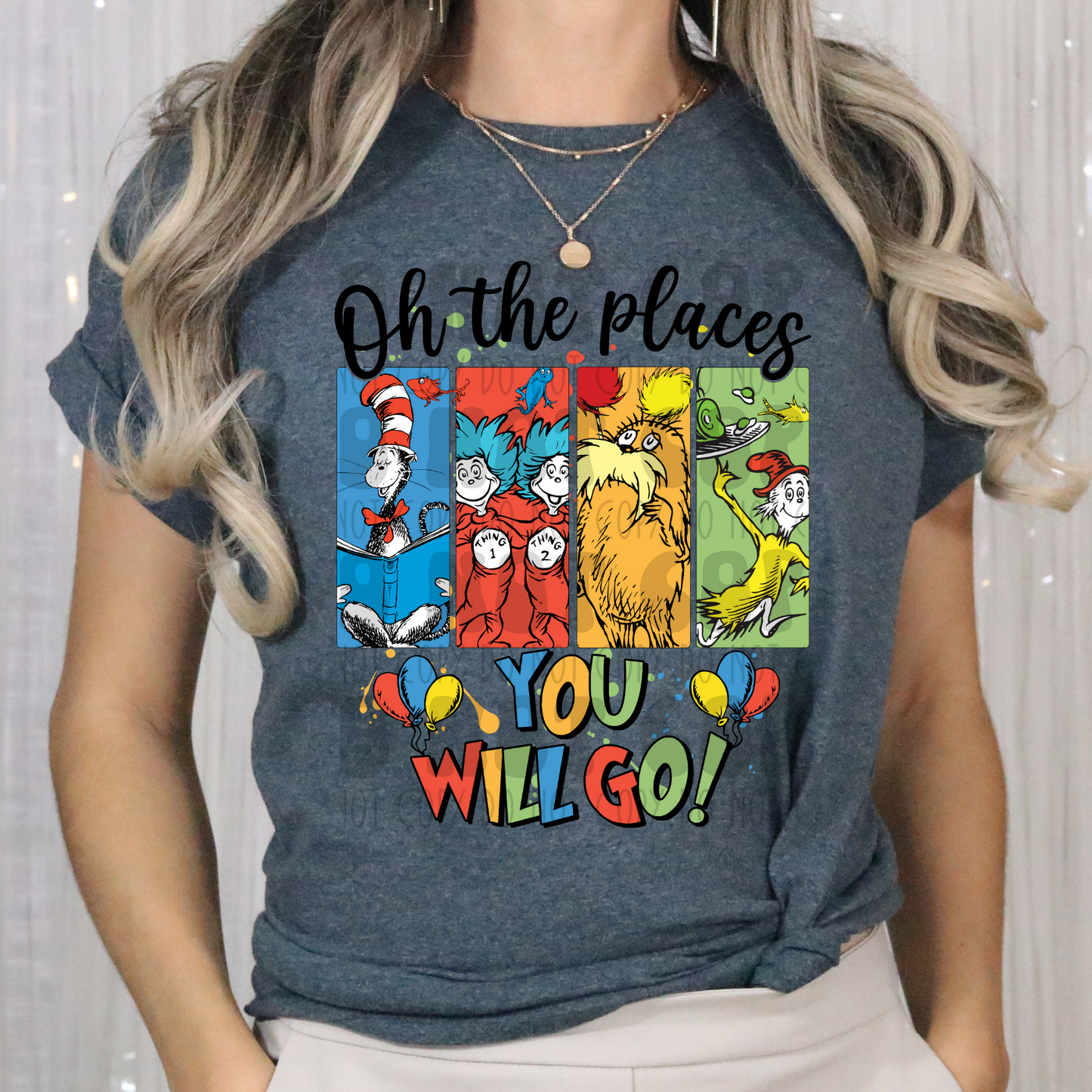 OH THE PLACES COLORFUL NO DISTRESS - DTF TRANSFER