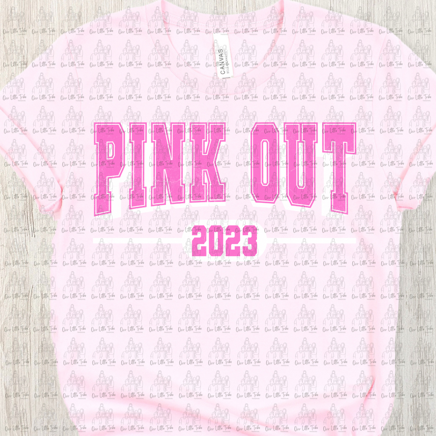 PINK OUT 2023 W/WHITE - DTF TRANSFER