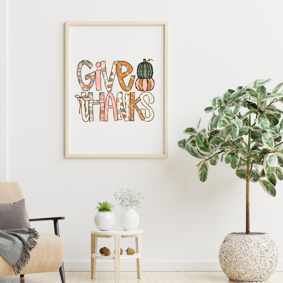 GIVE THANKS - DTF TRANSFER