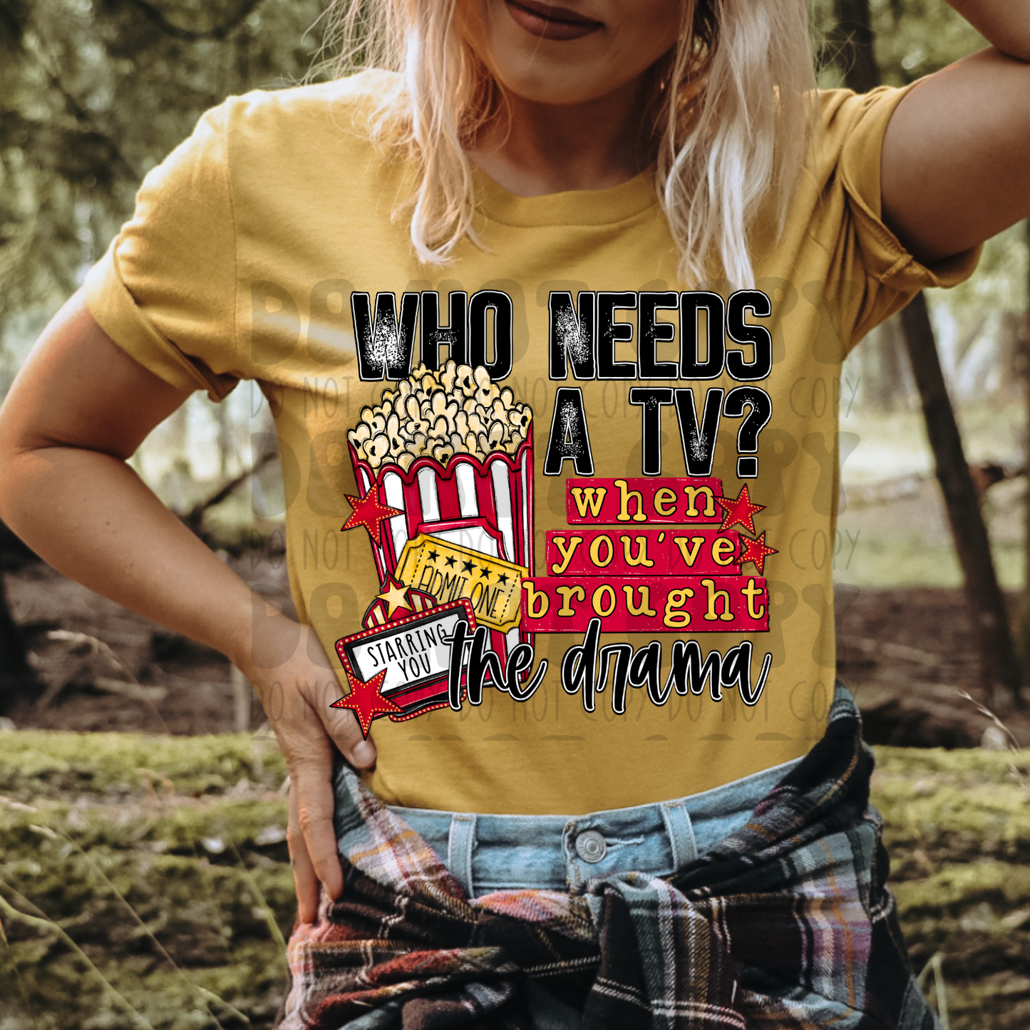 WHO NEEDS TV - DTF TRANSFER