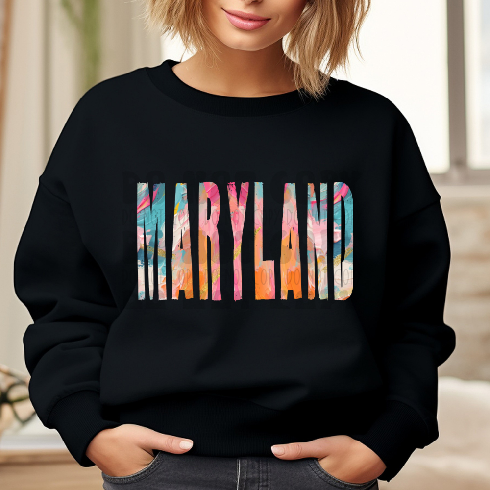 MARYLAND BRUSHSTROKES - DTF TRANSFER