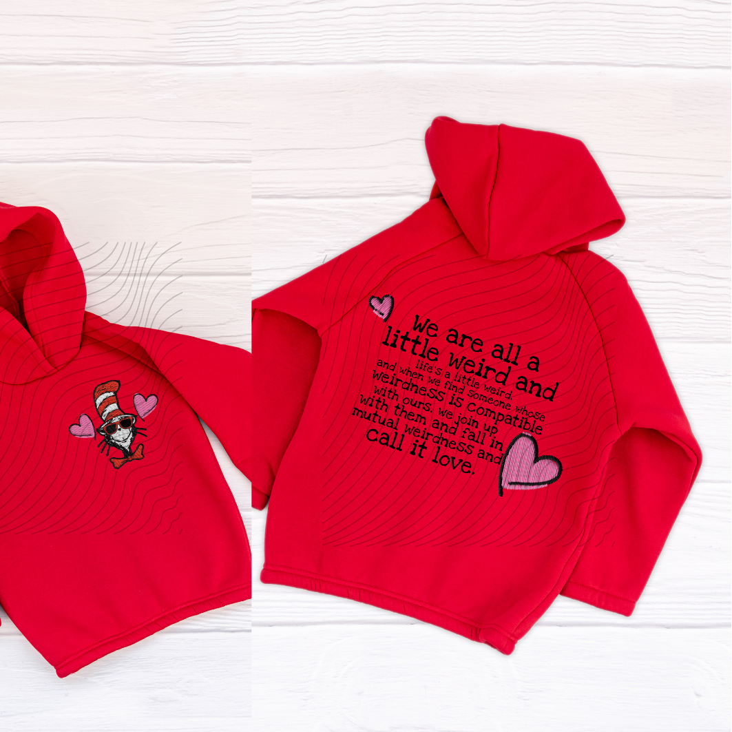 LITTLE WEIRD FAUX EMBROIDERY W/ POCKET - DTF TRANSFER