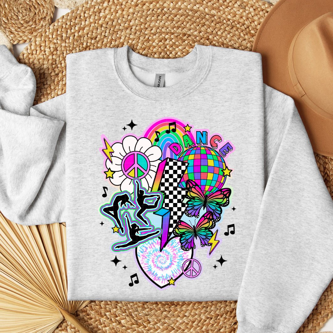 RETRO DANCE COLLAGE - MULTICOLOR - DTF TRANSFER