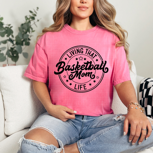 LIVING THAT BASKETBALL MOM LIFE BLK - DTF TRANSFER