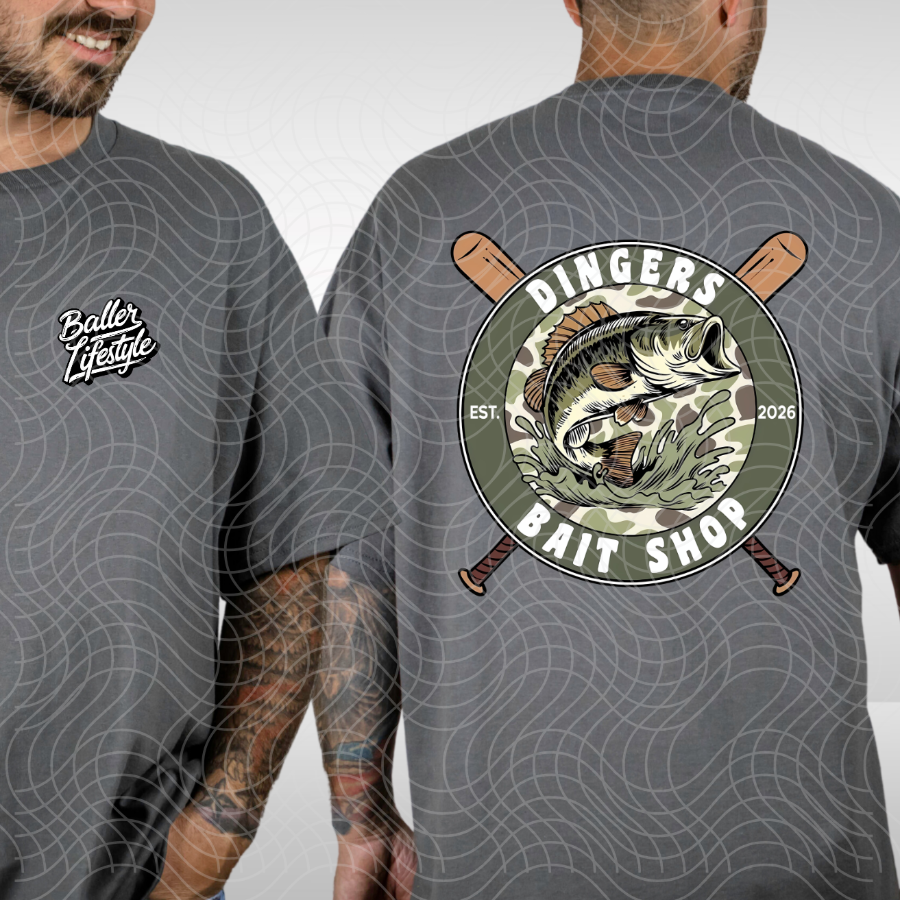 DINGERS BAIT SHOP W/ POCKET - DTF TRANSFER