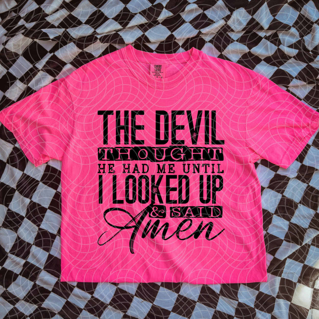 THE DEVIL THOUGHT BLACK- DTF TRANSFER