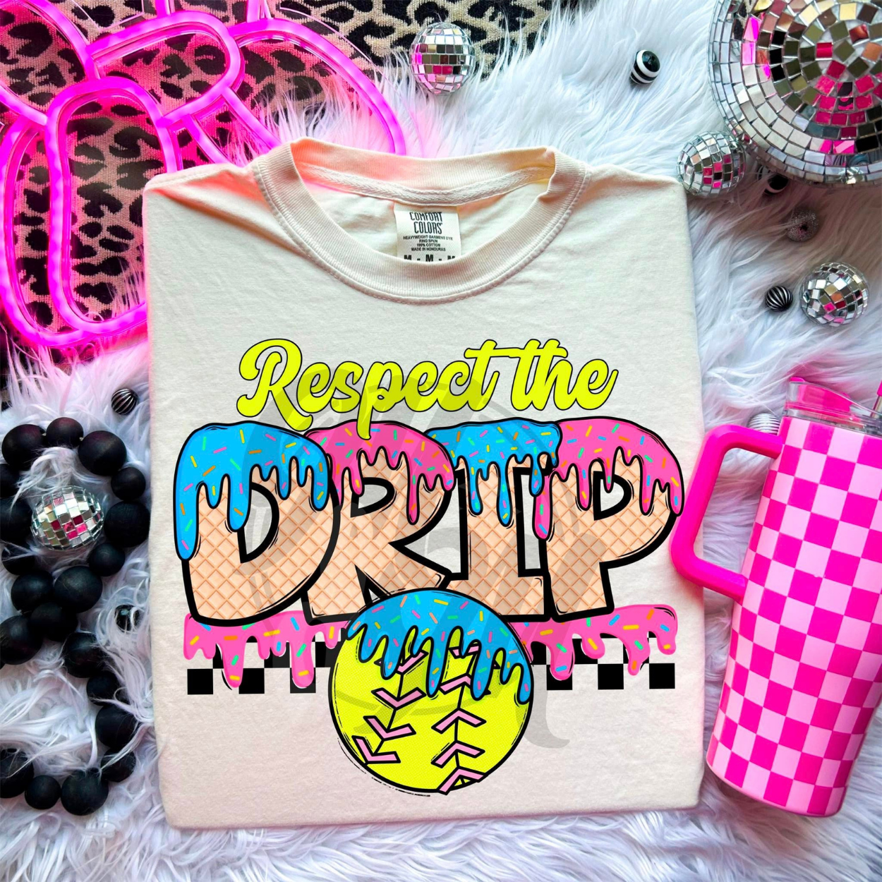 RESPECT THE DRIP SOFTBALL - DTF TRANSFER