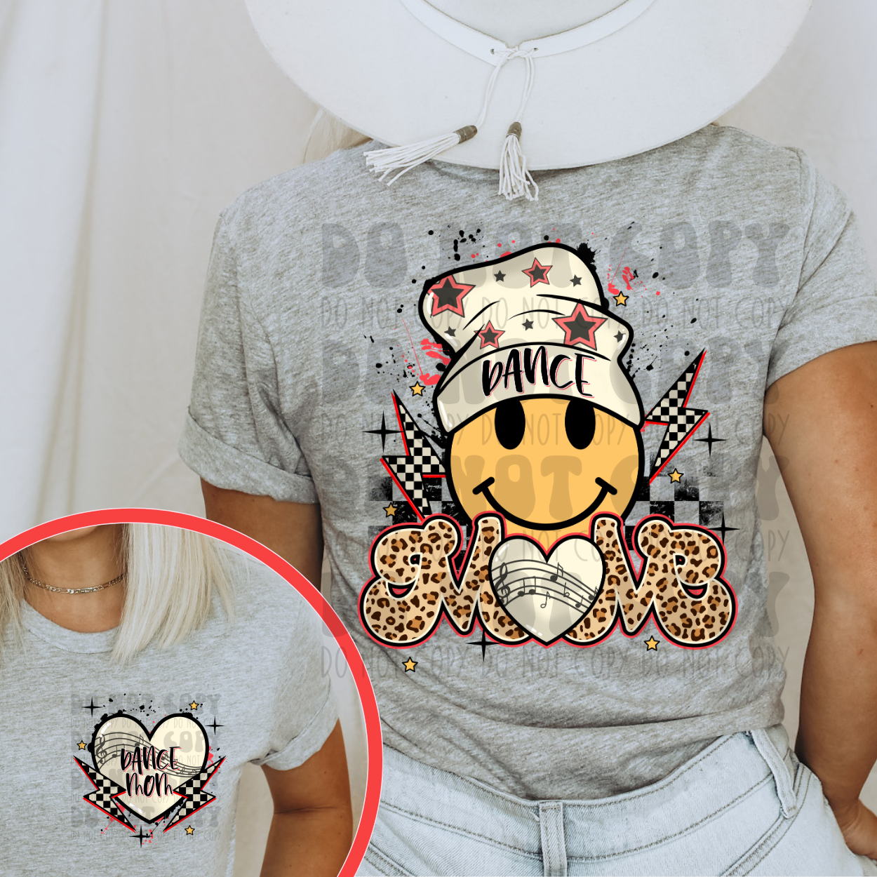 DANCE MOM SMILEY W/ POCKET - DTF TRANSFER