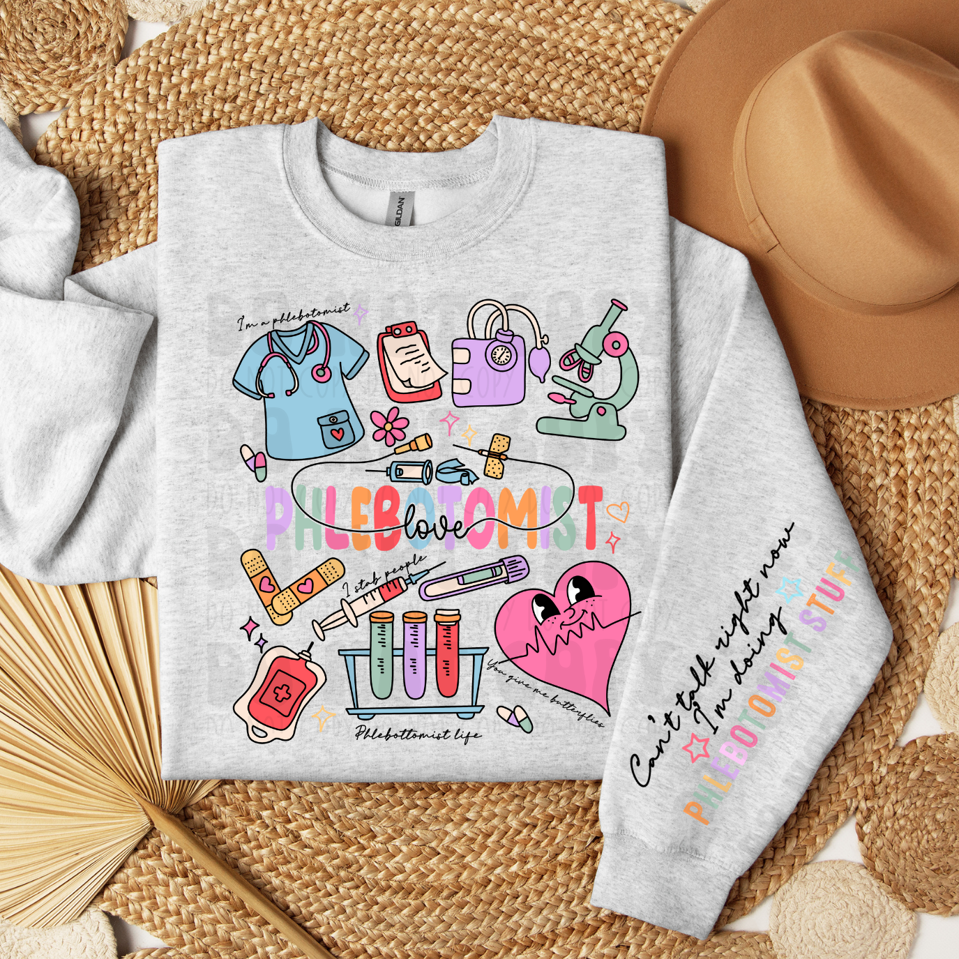 PHLEBOTOMIST STUFF W/SLEEVE - DTF TRANSFER