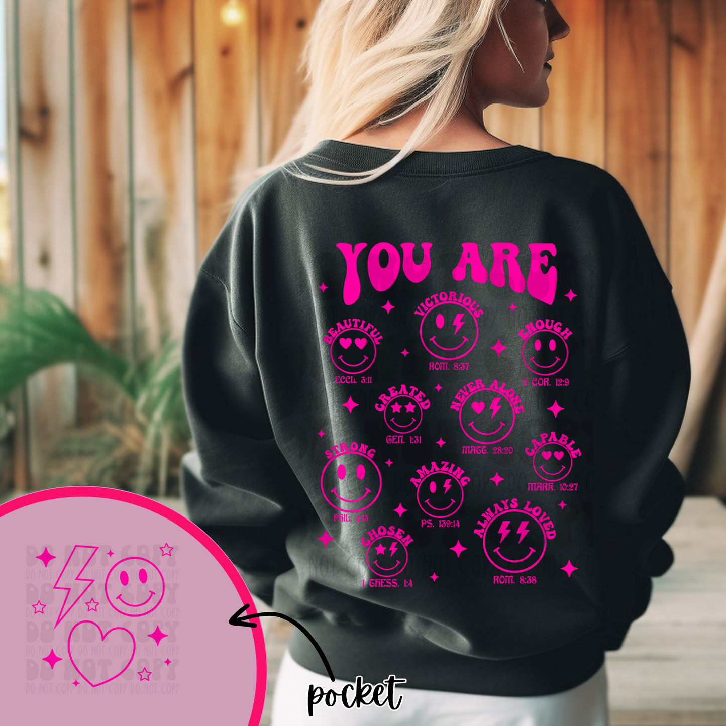 YOU ARE PINK W/ POCKET - DTF TRANSFER