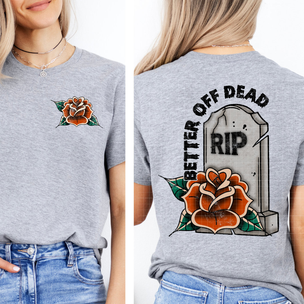 BETTER OFF W/ POCKET - DTF TRANSFER