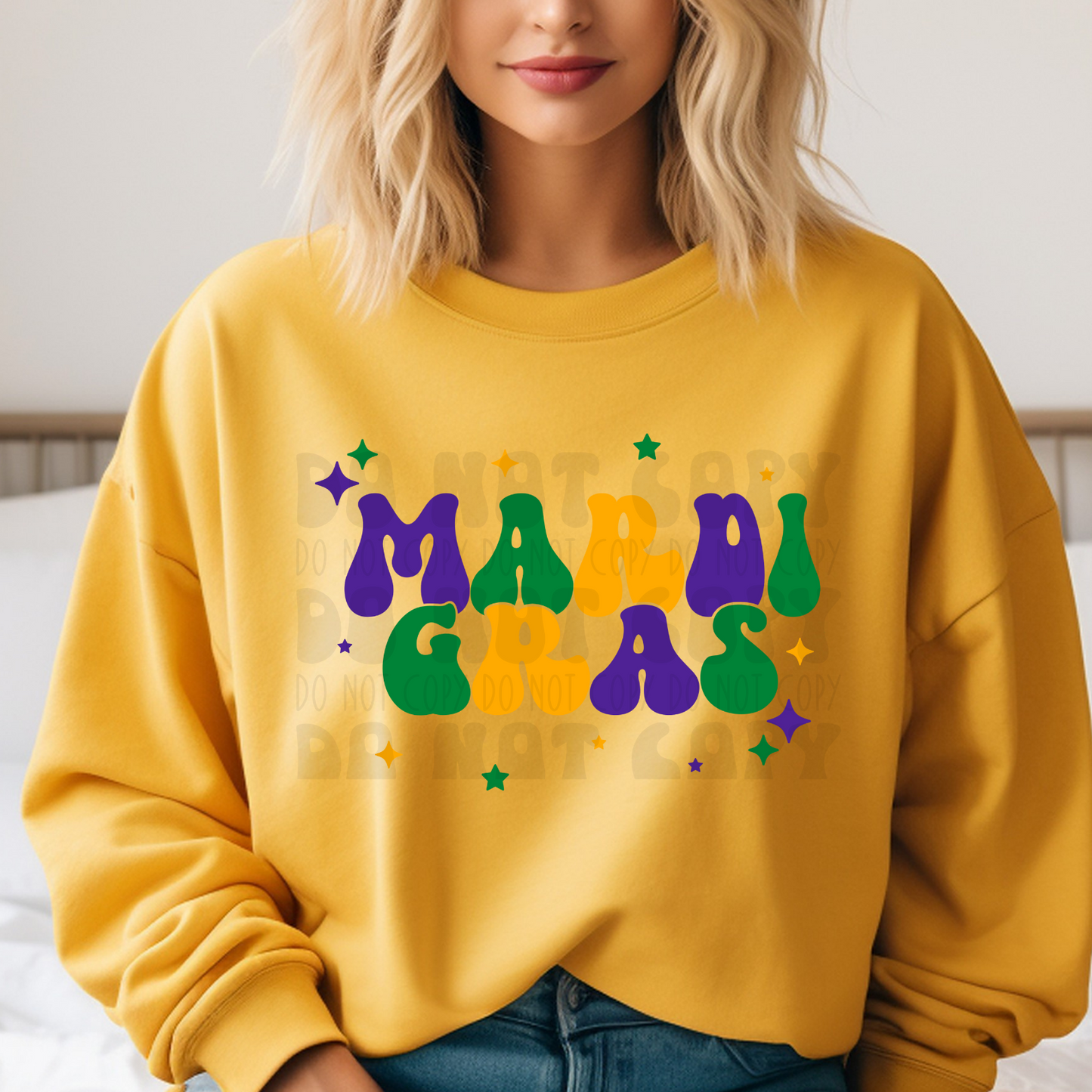 MARDI GRAS PLAIN - DTF TRANSFER