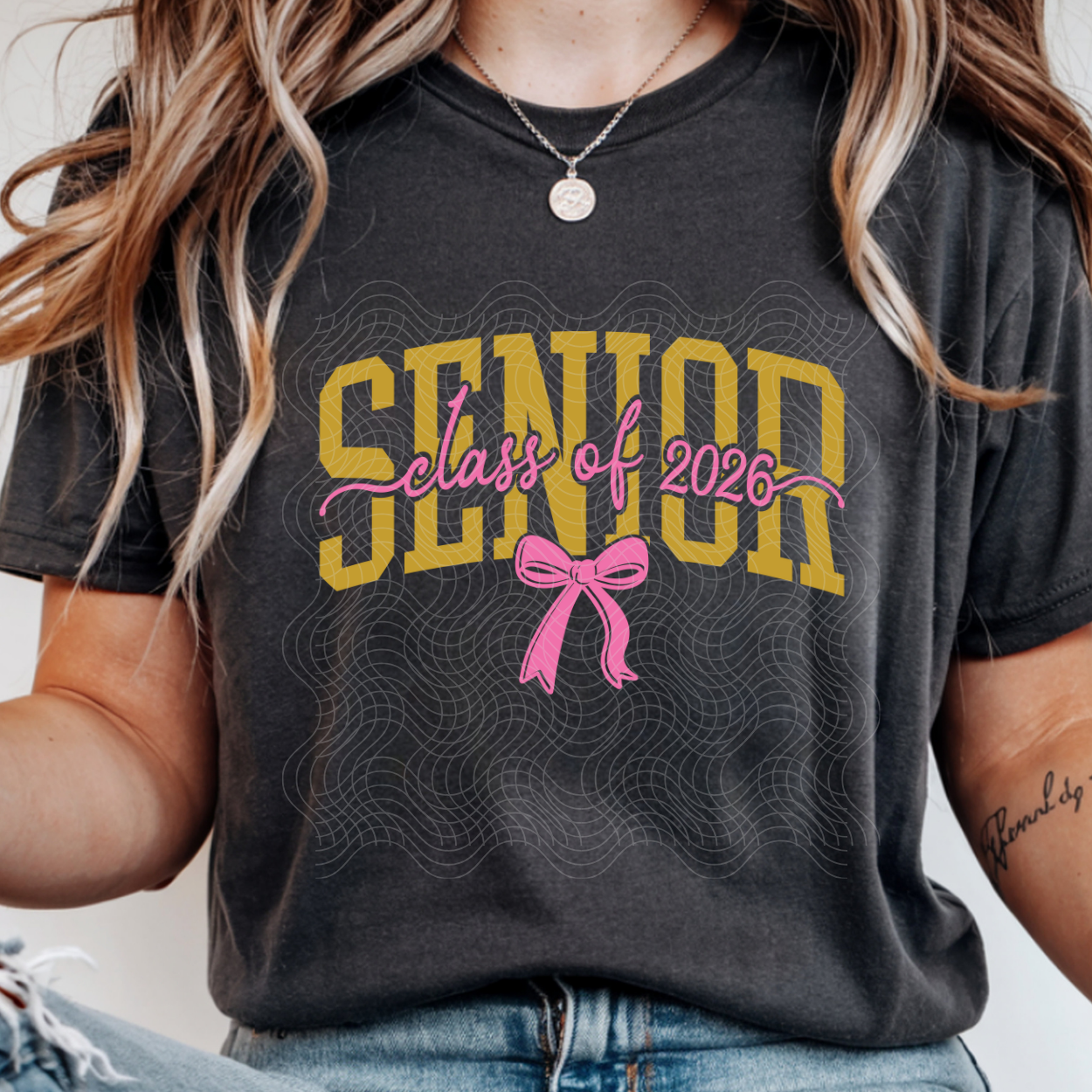 SENIOR 2026 PINK AND GOLD - DTF TRANSFER