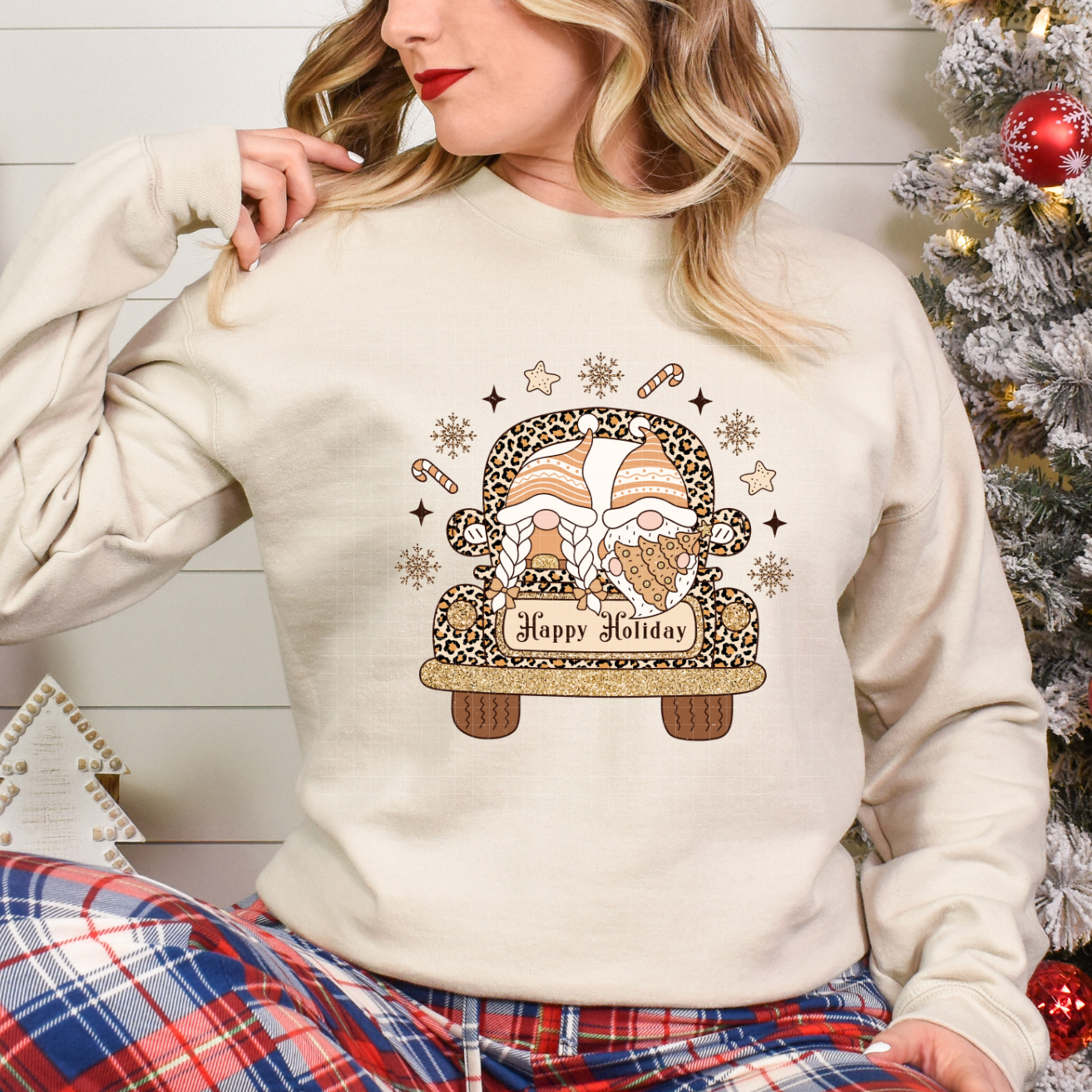 HAPPY HOLIDAY LEOPARD - DTF TRANSFER