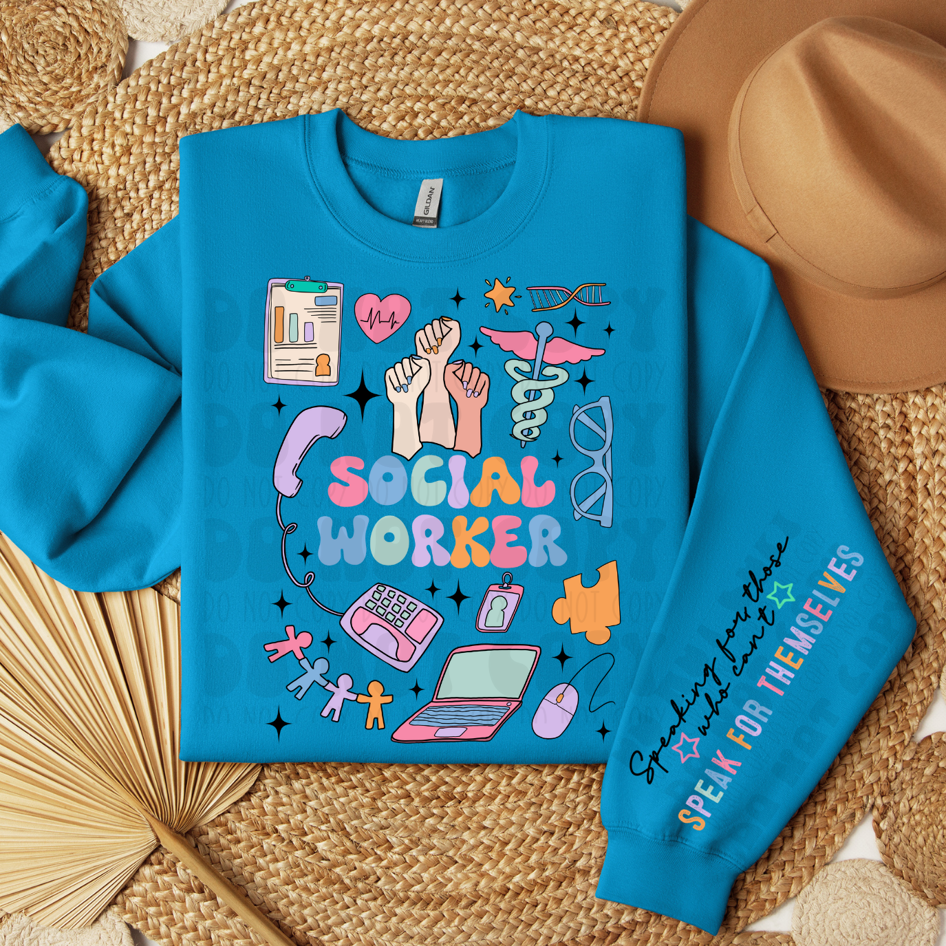 SOCIAL WORKER STUFF W/SLEEVE - DTF TRANSFER