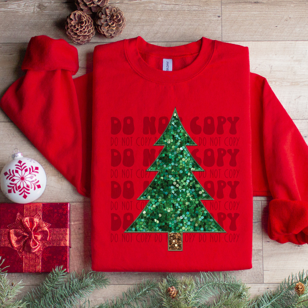 FAUX SEQUIN CHRISTMAS TREE - DTF TRANSFER