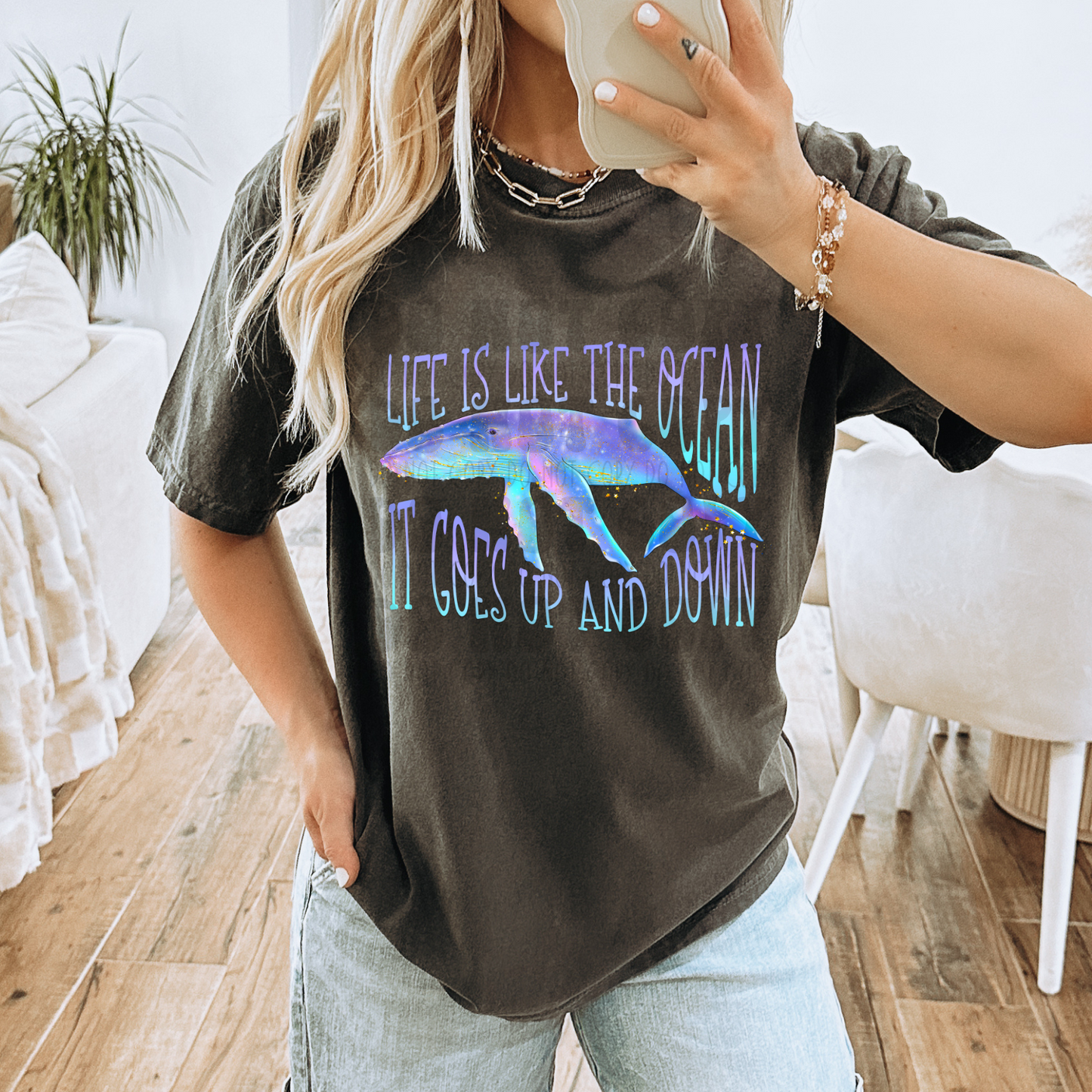 LIFE IS LIKE THE OCEAN - DTF TRANSFER
