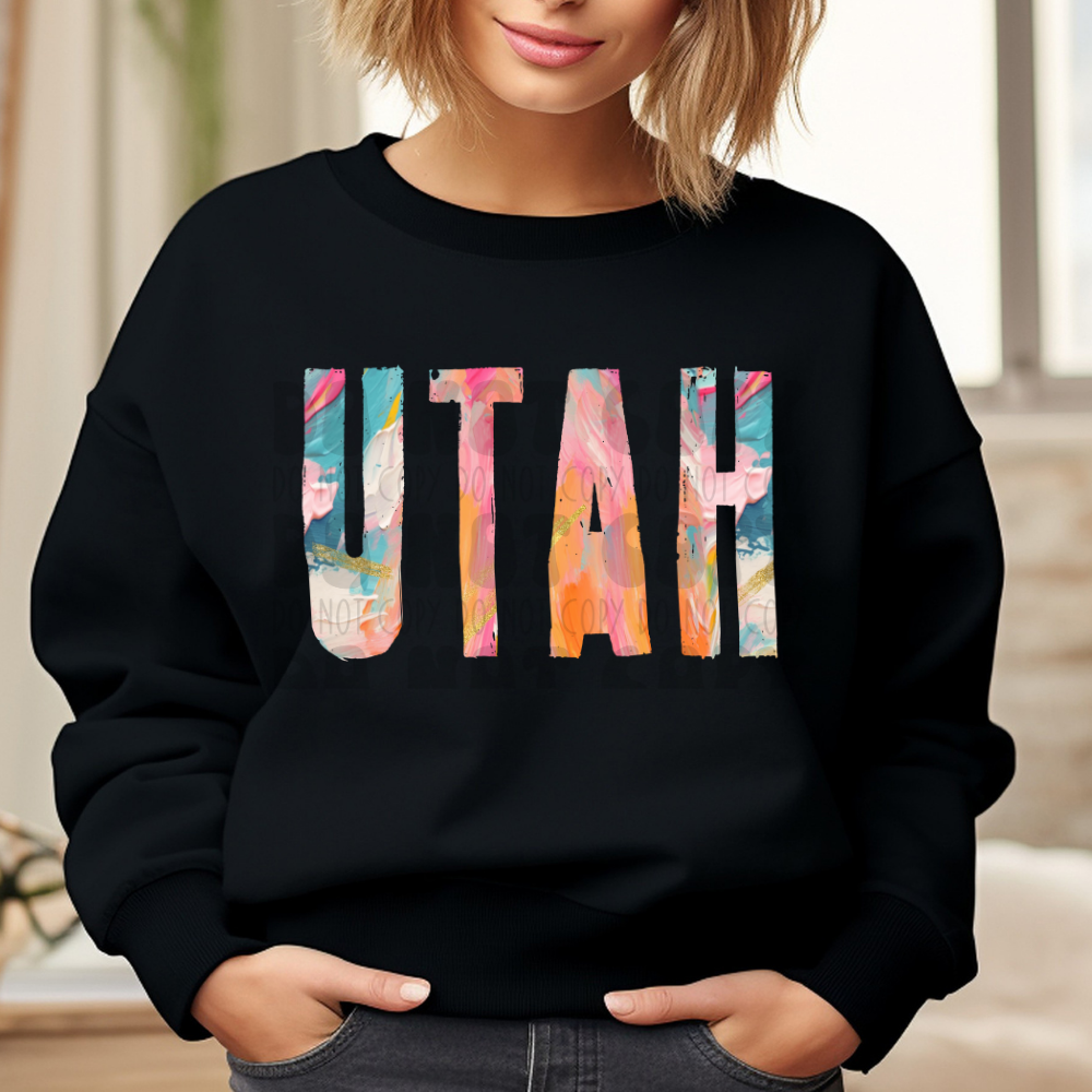 UTAH BRUSHSTROKES - DTF TRANSFER