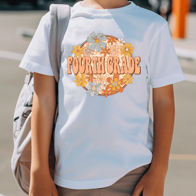 FLORAL FOURTH GRADE - DTF TRANSFER