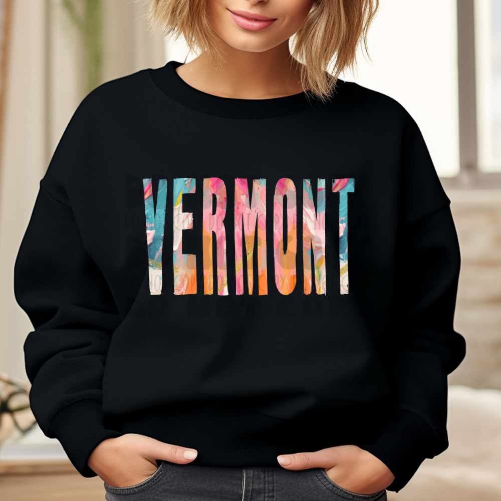 VERMONT BRUSHSTROKES - DTF TRANSFER