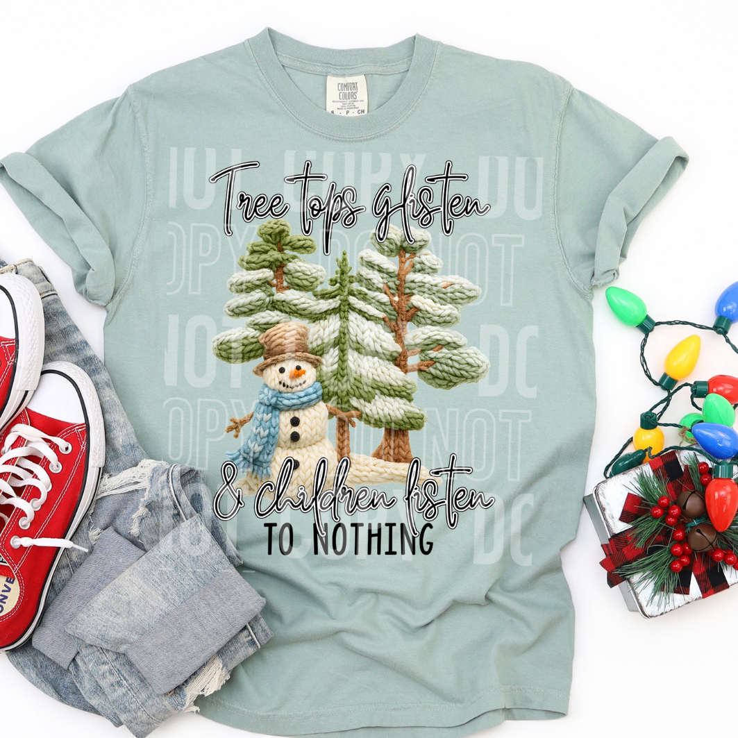 FAUX YARN CHILDREN LISTEN TO NOTHING - DTF TRANSFER