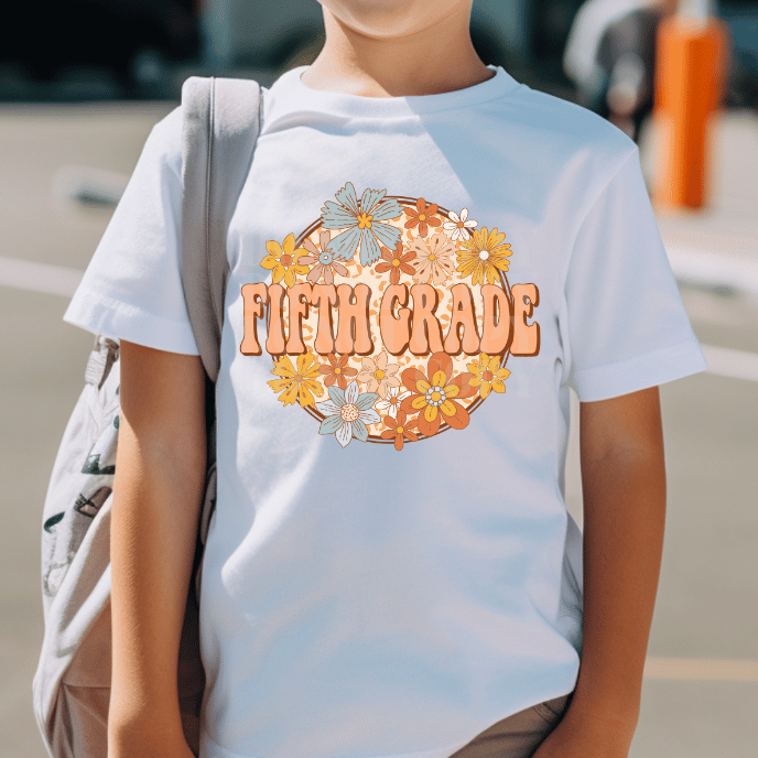 FLORAL FIFTH GRADE - DTF TRANSFER