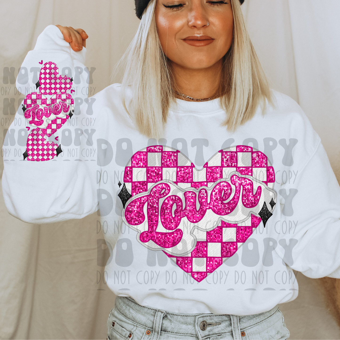 LOVER HEART W/ SLEEVE - DTF TRANSFER
