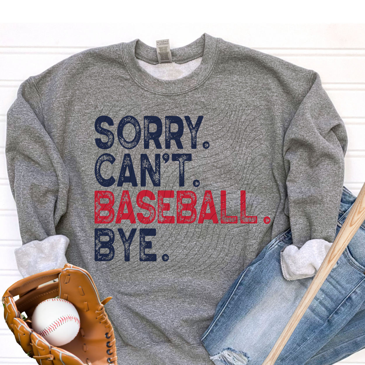 SORRY CANT BASEBALL BYE - DTF TRANSFER