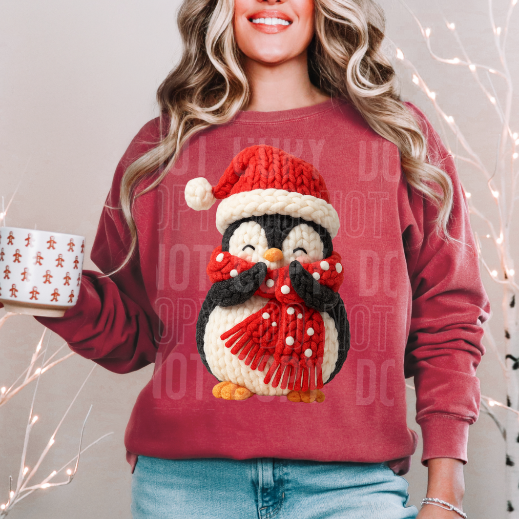 FAUX YARN PENGUIN - DTF TRANSFER