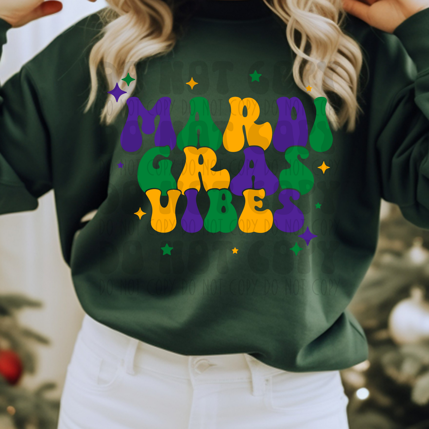 MARDI GRAS VIBES PLAIN - DTF TRANSFER