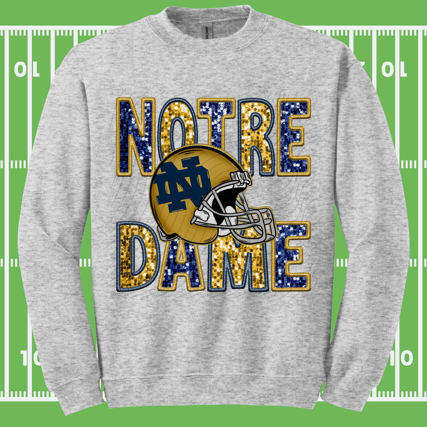 ND FAUX EMBROIDERY & SEQUINS - DTF TRANSFER