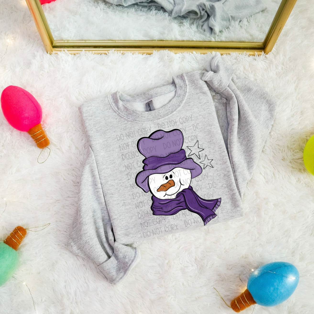 PURPLE SNOWMAN - DTF TRANSFER