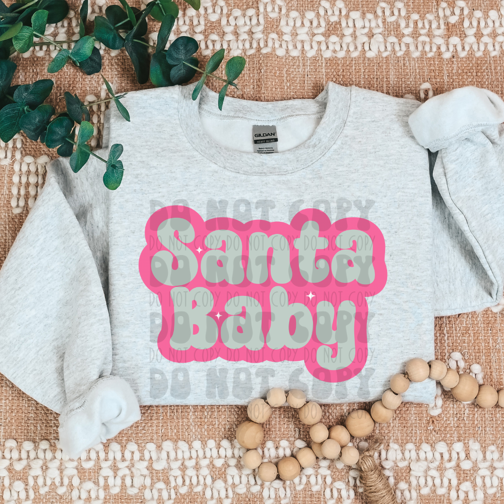 SANTA BABY PINK - DTF TRANSFER