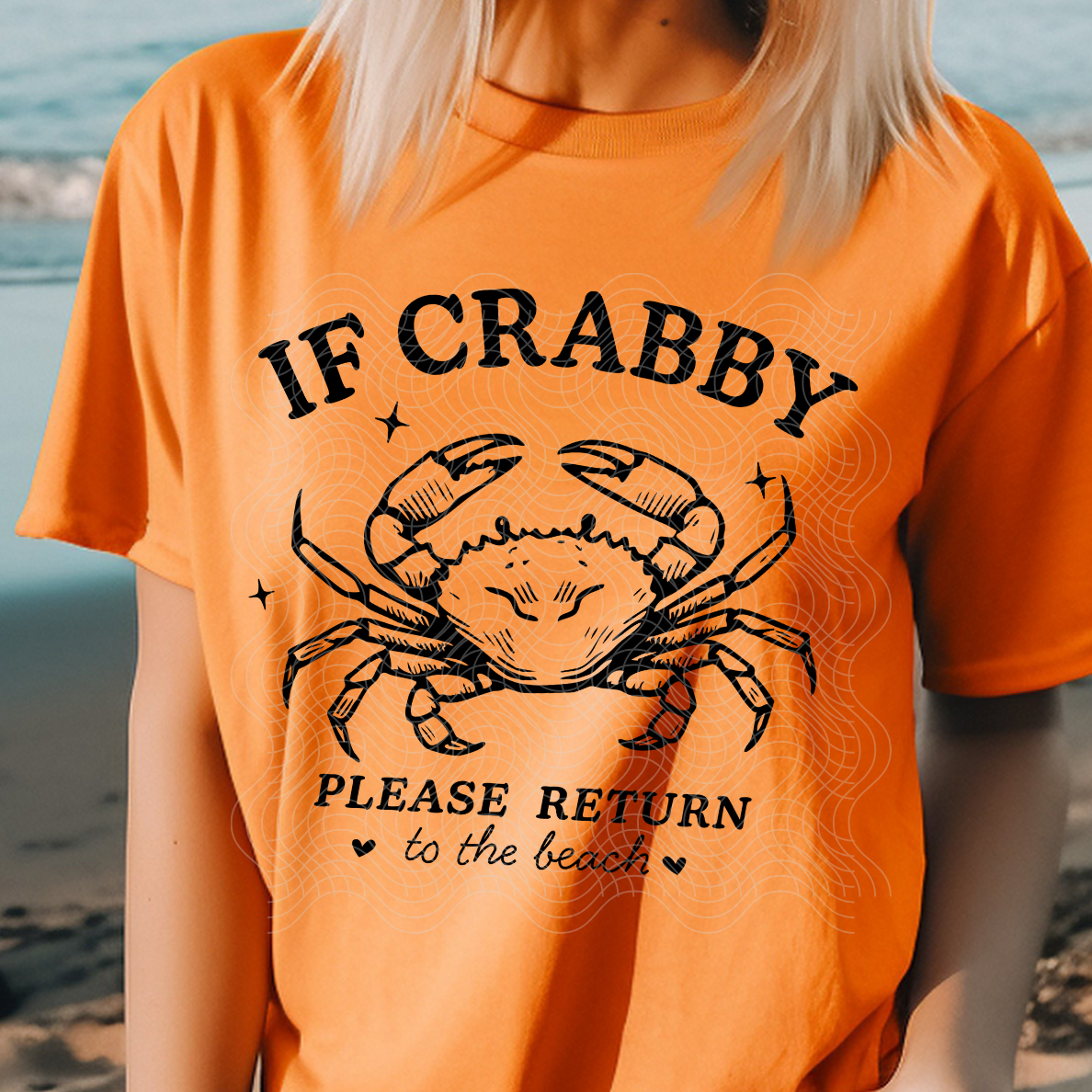 CRABBY BLK TXT - DTF TRANSFER