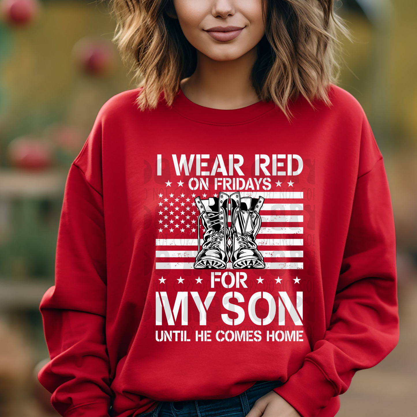 ON FRIDAY WE WEAR RED, SON - DTF TRANSFER