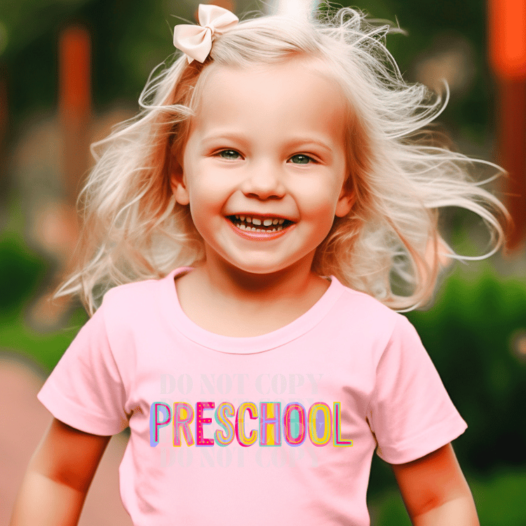 PRESCHOOL - PINK - DTF TRANSFER
