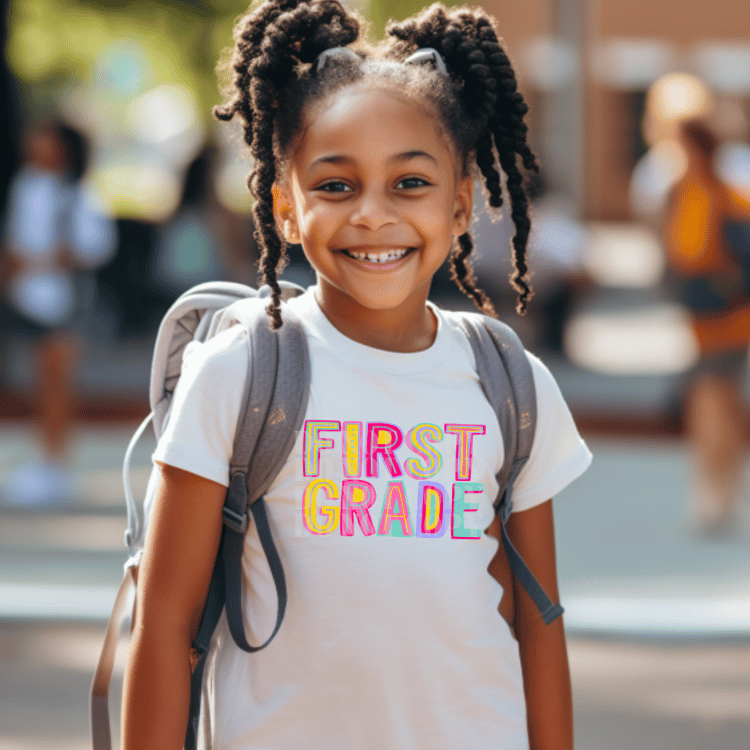 FIRST GRADE - PINK - DTF TRANSFER