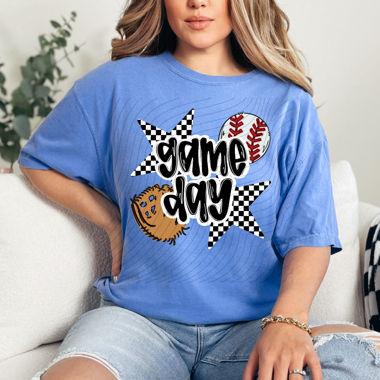 GAME DAY GROOVY BASEBALL - DTF TRANSFER