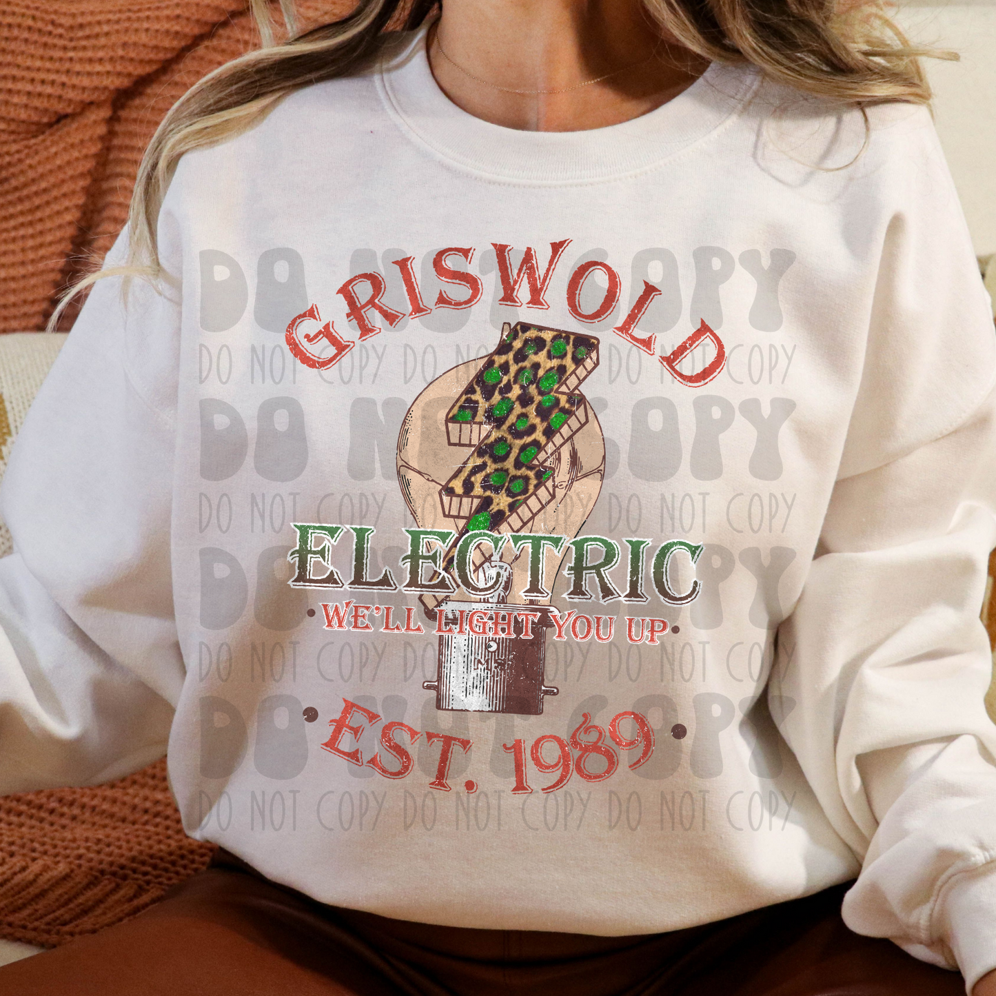 GRISWOLD ELECTRIC LEOPARD BOLT - DISTRESSED - DTF TRANSFER