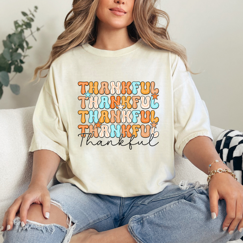 THANKFUL STACKED - DTF TRANSFER